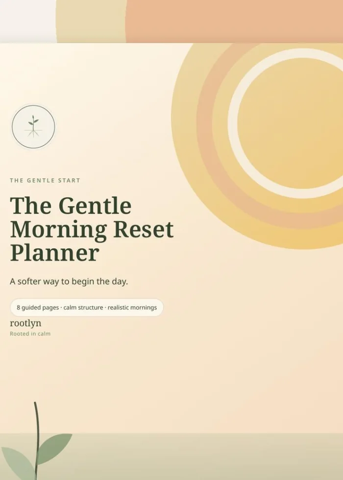Gentle Morning Reset Planner