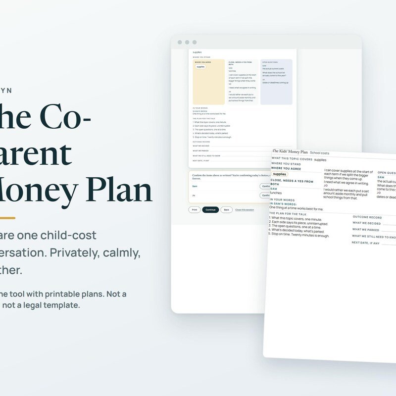 The Co-Parent Money Plan product cover