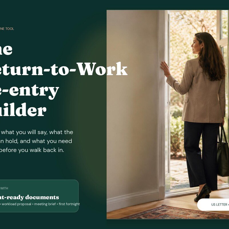 The Return-to-Work Planner product cover